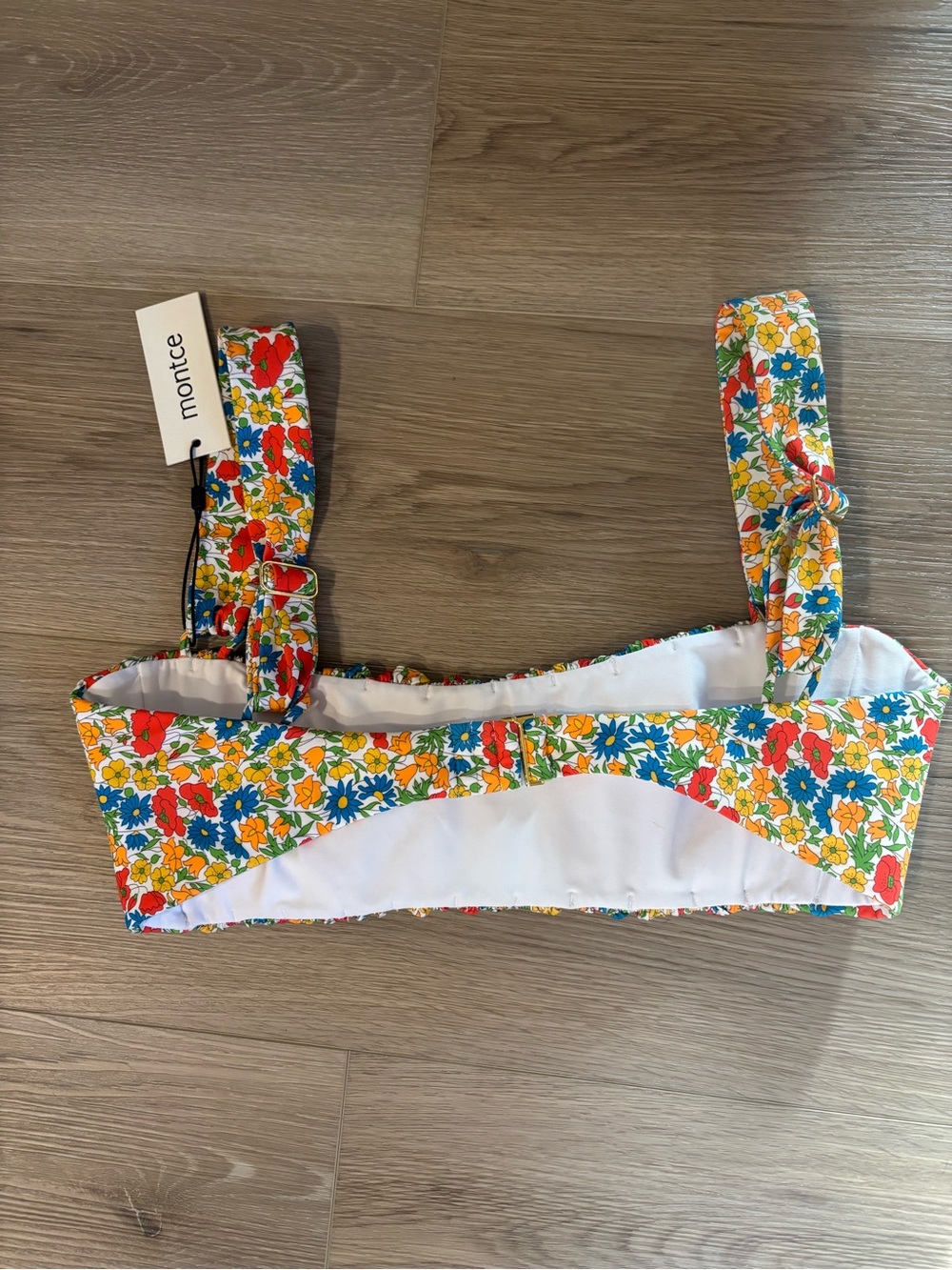 Montce Bikini Top Boning Floral Multi-Color Print MSRP $158 - Picture 2 of 3